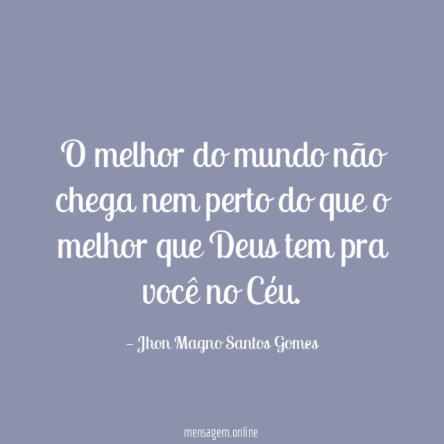 O melhor do mundo não chega nem perto