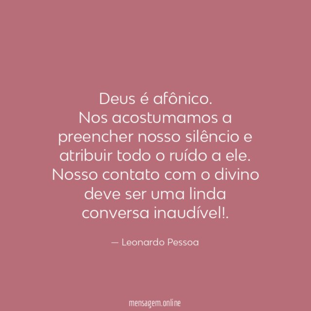 Deus é afônico