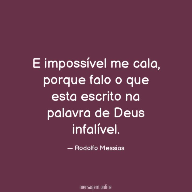 E impossível me cala