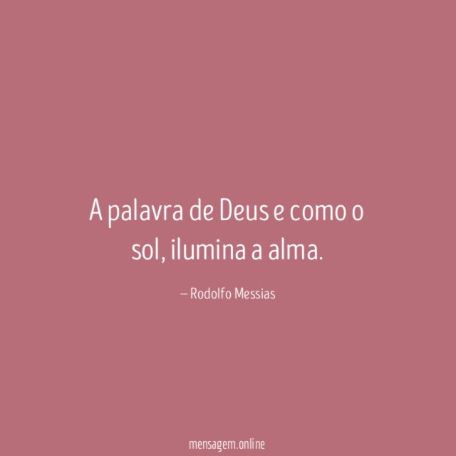 A palavra de Deus e como o sol