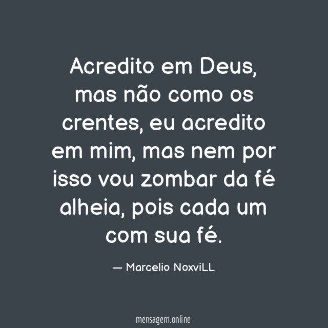 Acredito em Deus