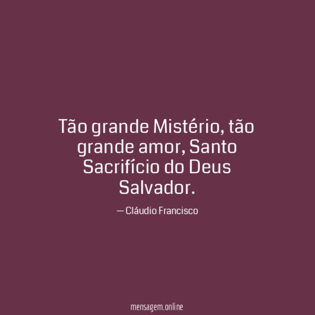 Tão grande Mistério
