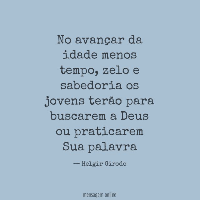No avançar da idade menos tempo