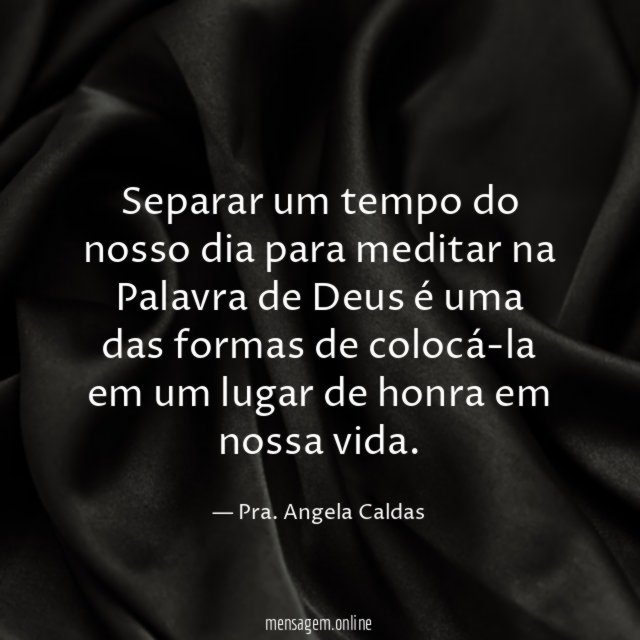 Separar um tempo do nosso dia para meditar
