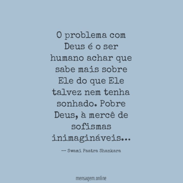 O problema com Deus é o ser humano