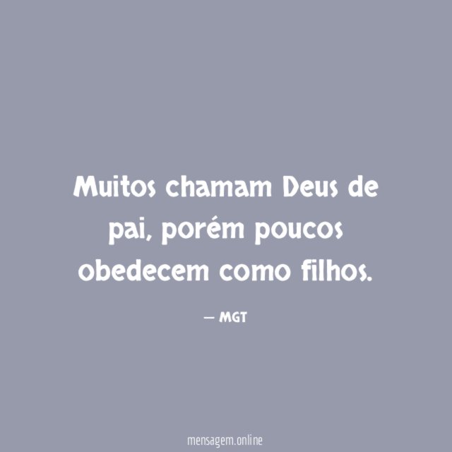 Muitos chamam Deus de pai