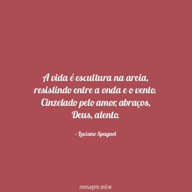 A vida é escultura na areia