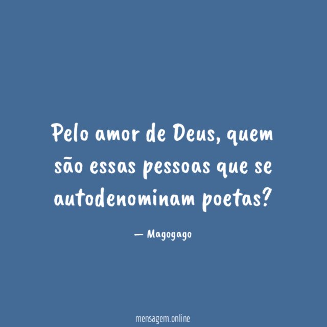 Pelo amor de Deus