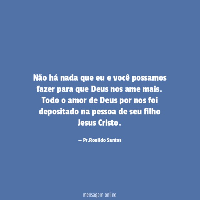 Não há nada que eu e você possamos