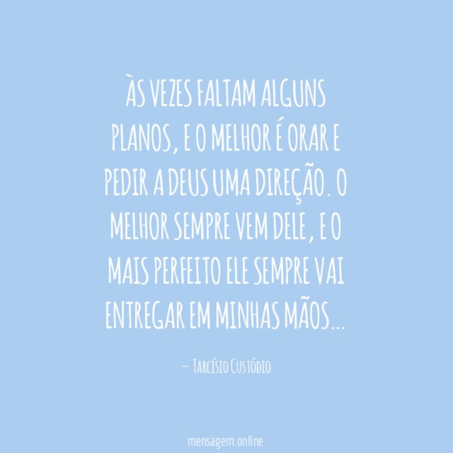 Às vezes faltam alguns planos