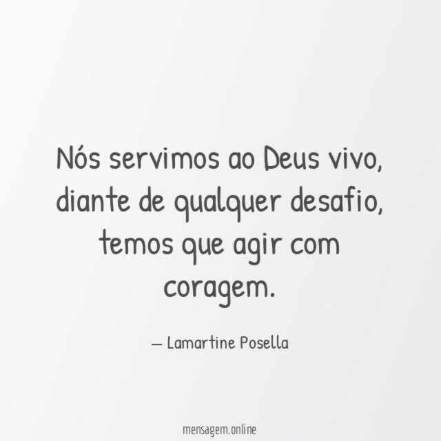 Nós servimos ao Deus vivo