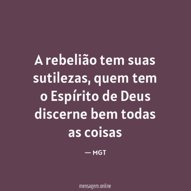 A rebelião tem suas sutilezas