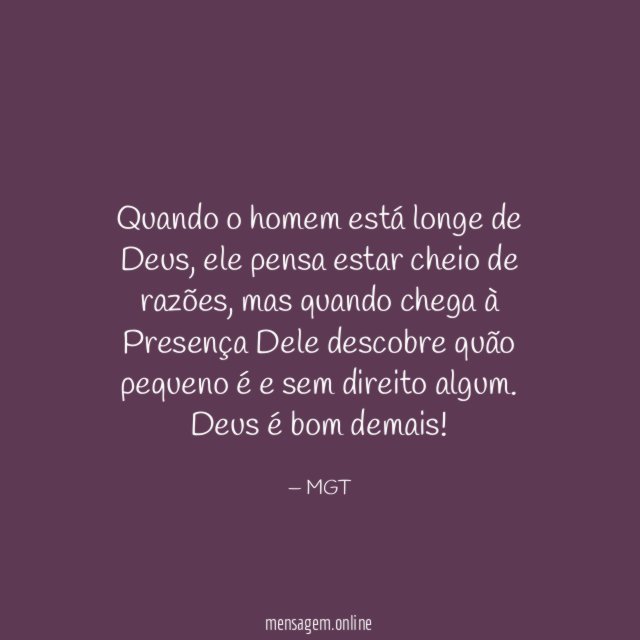 Quando o homem está longe de Deus
