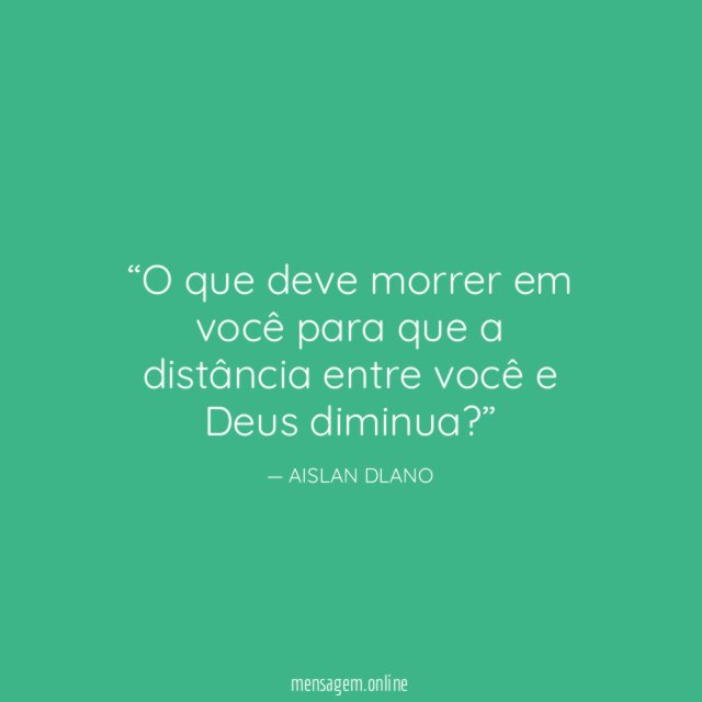 O que deve morrer em você para que