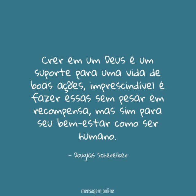 Crer em um Deus é um suporte para