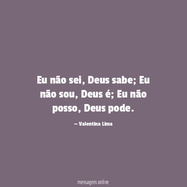 Eu não sei