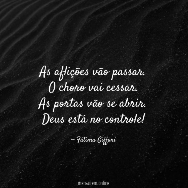 As aflições vão passar