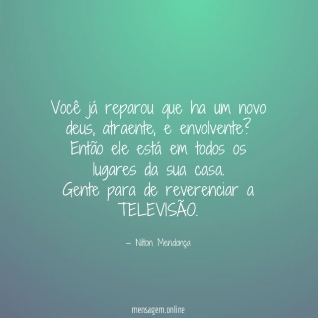 Você já reparou que ha um novo deus