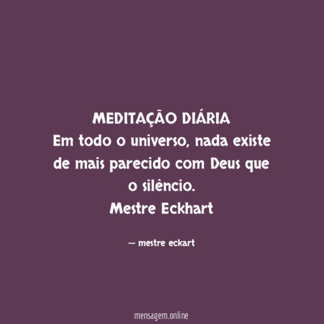MEDITAÇÃO DIÁRIA