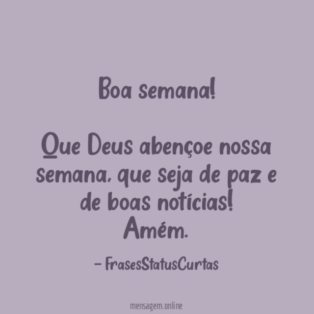 Boa semana