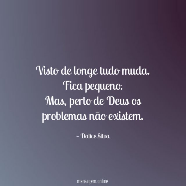 Visto de longe tudo muda