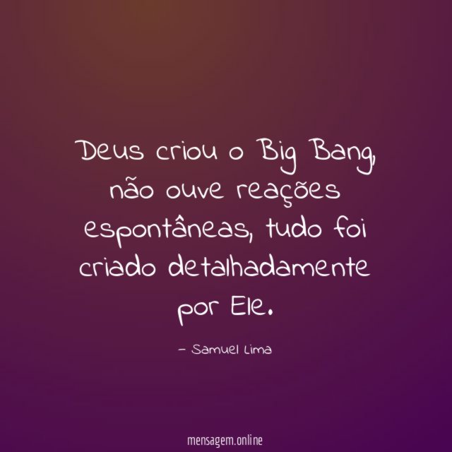 Deus criou o Big Bang