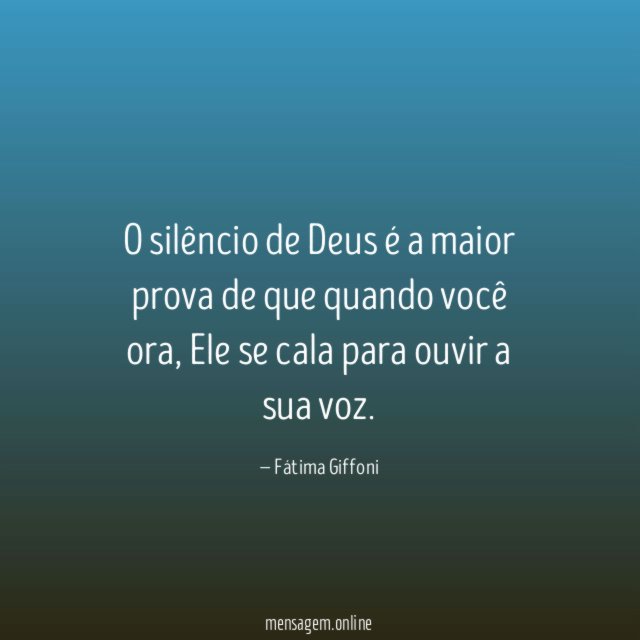 O silêncio de Deus é a maior prova