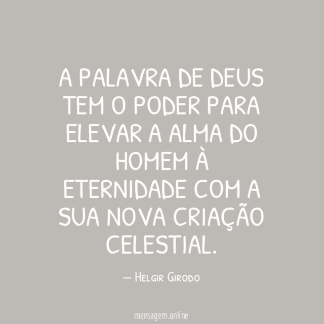 A Palavra de Deus tem o poder para