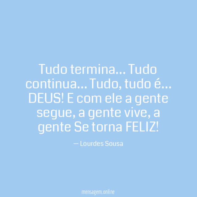 Tudo termina