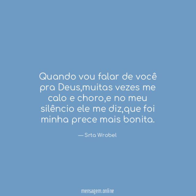 Quando vou falar de você pra Deus