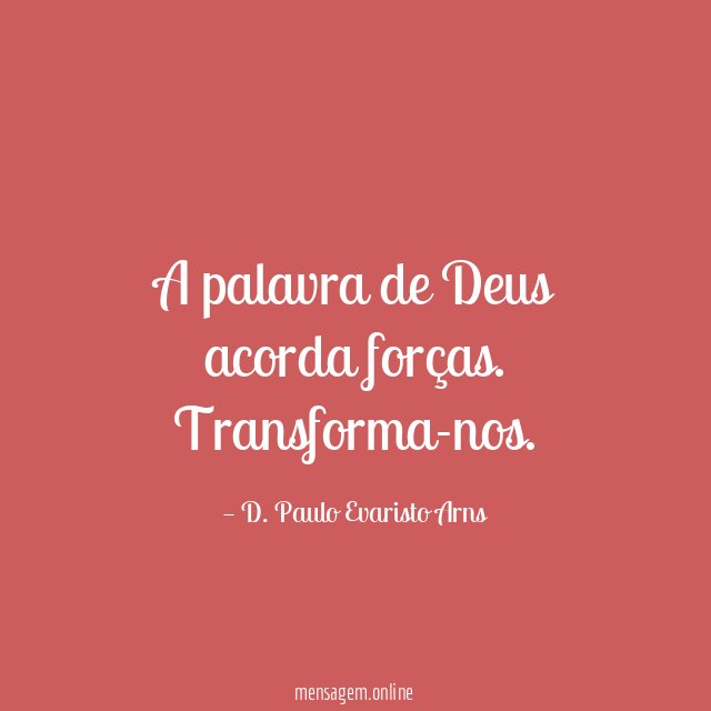 A palavra de Deus acorda forças