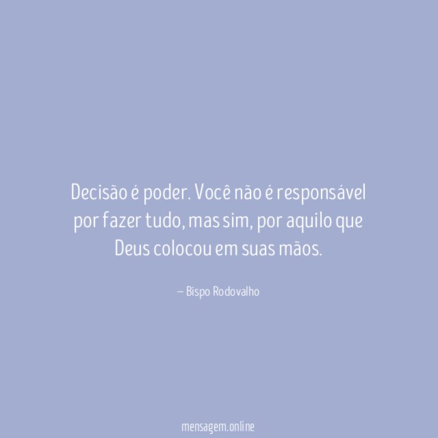 Decisão é poder