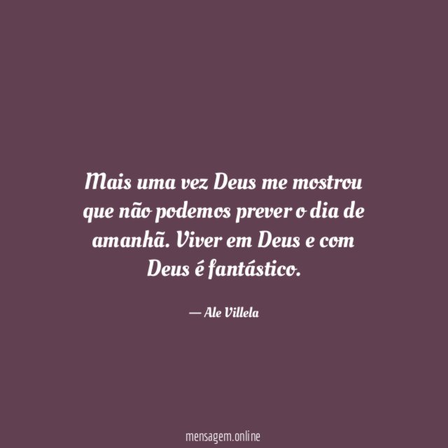 Mais uma vez Deus me mostrou que não