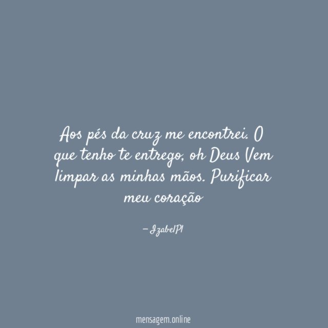 Aos pés da cruz me encontrei