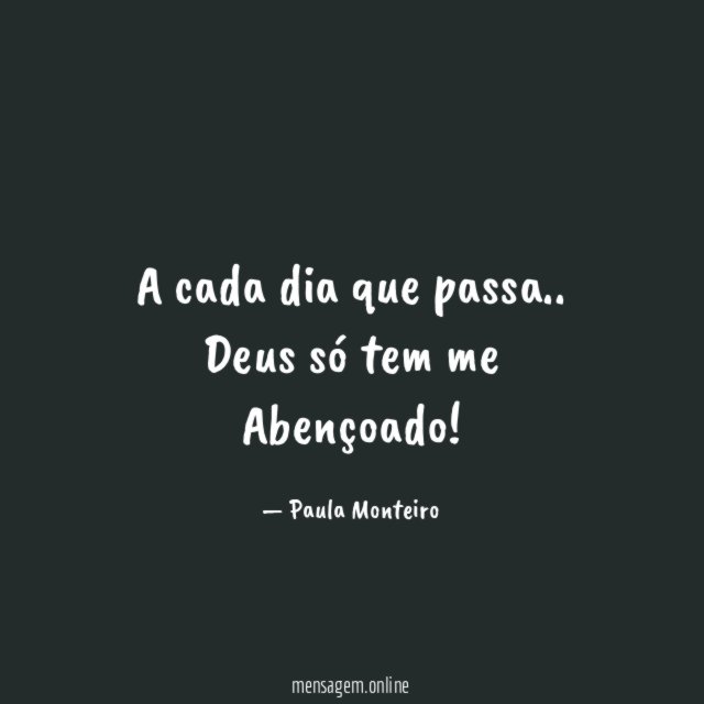 A cada dia que passa