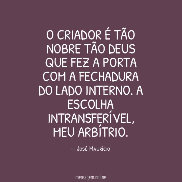 O CRIADOR É TÃO NOBRE TÃO DEUS QUE