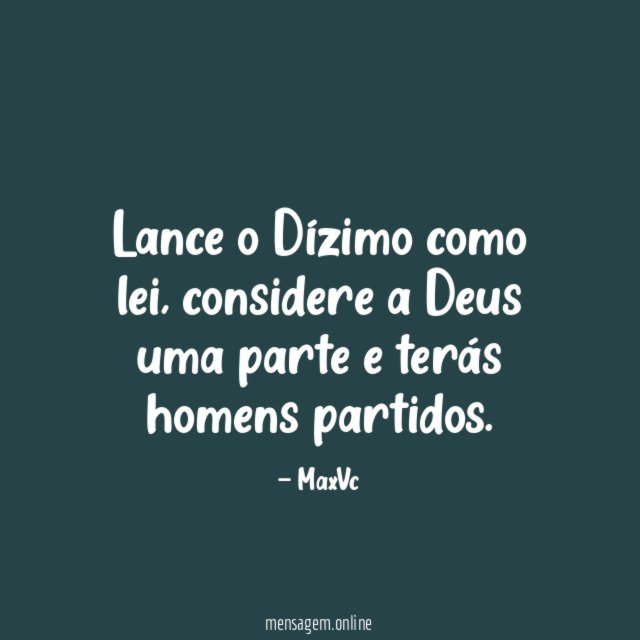 Lance o Dízimo como lei