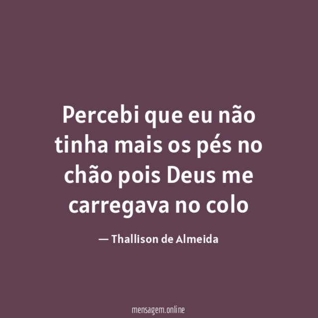 Percebi que eu não tinha mais os pés