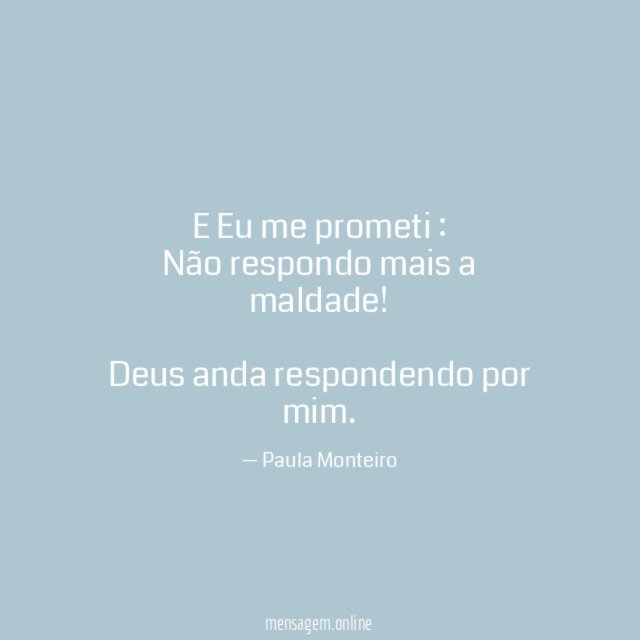 E Eu me prometi