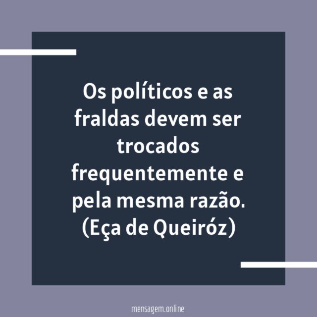 A frase do século