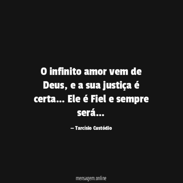 O infinito amor vem de Deus