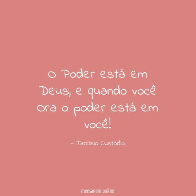 O Poder está em Deus