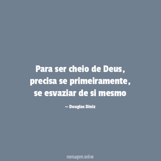 Para ser cheio de Deus