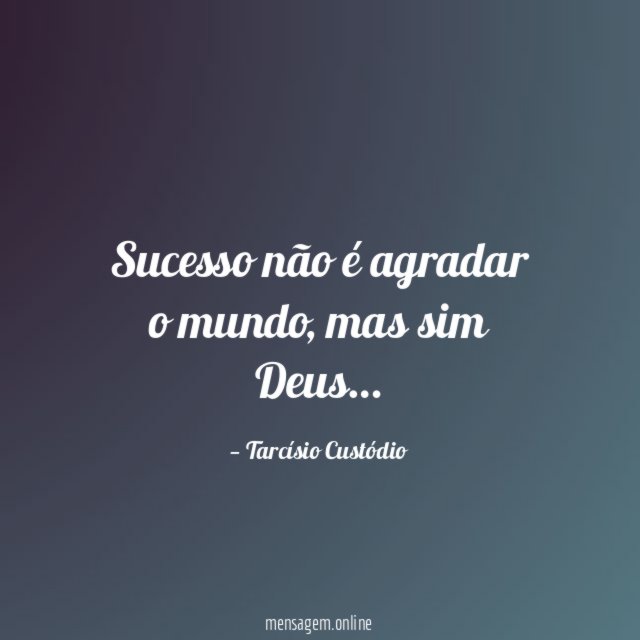Sucesso não é agradar o mundo