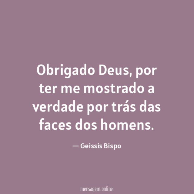 Obrigado Deus