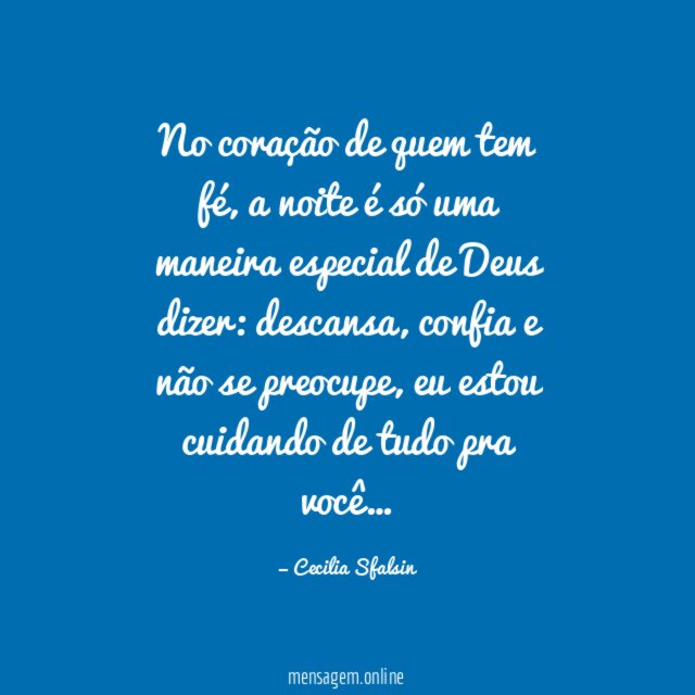 No coração de quem tem fé