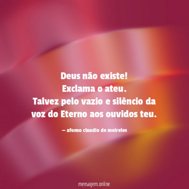 Deus não existe
