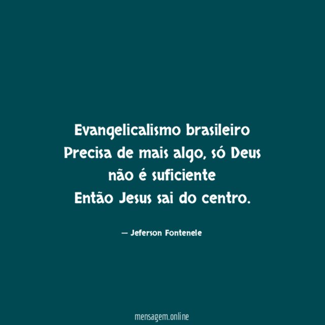 Evangelicalismo brasileiro Precisa de mais algo