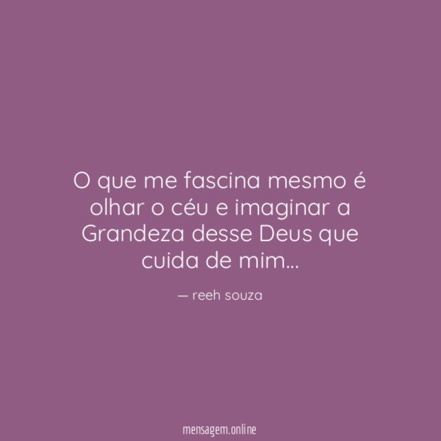 O que me fascina mesmo é olhar