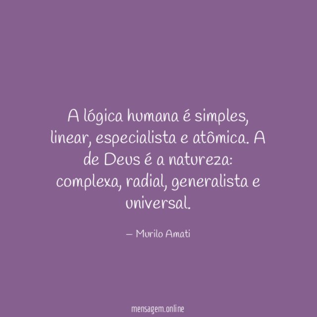 A lógica humana é simples